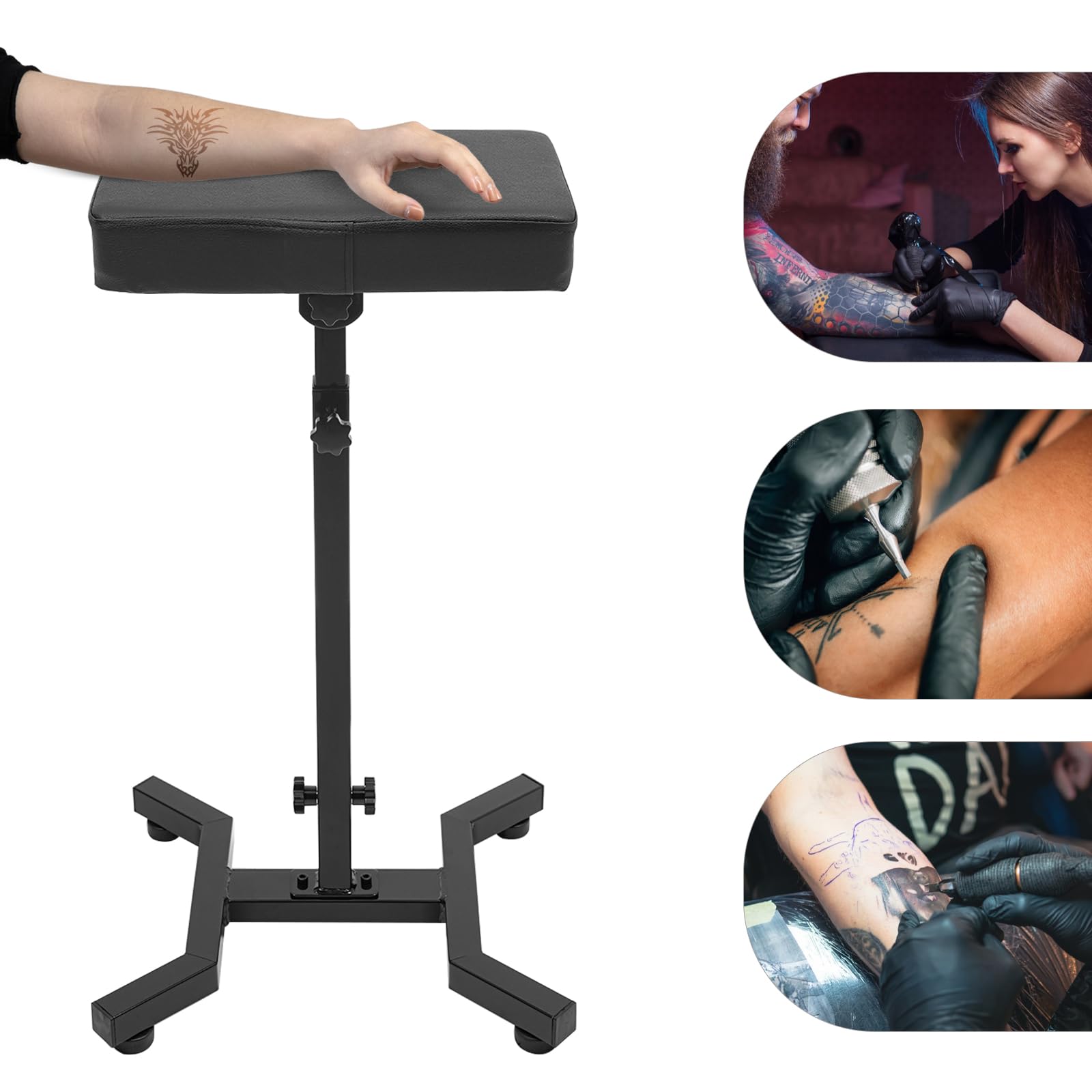 Bracciolo regolabile per tatuaggi, tavolo da lavoro, bracciolo regolabile in altezza e angolo di inclinazione, per braccia, mani, polsi, spalle, gambe o piedi