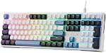 Redragon K745 PRO Wireless Gasket RGB Gaming Keyboard, 108 Keys Mechanical Keyboard w/Extra 4 Hotkeys, Hot-Swap Socket, 5-Layer Noise Dampening, See-Through Round PBT Keycaps, Mint Mambo Switch