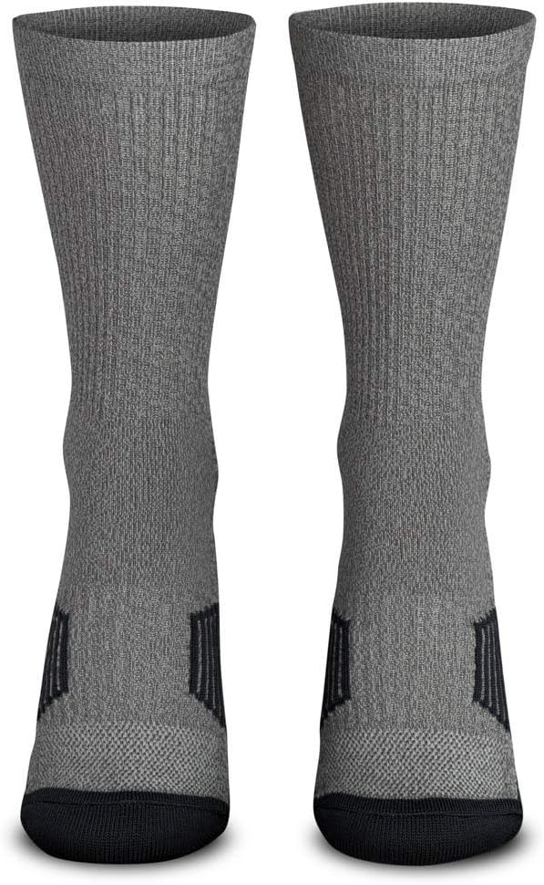 ChalkTalkSPORTS Custom Team Number Crew Socks | Athletic Socks Gray & Black | All Team Numbers - Image 4