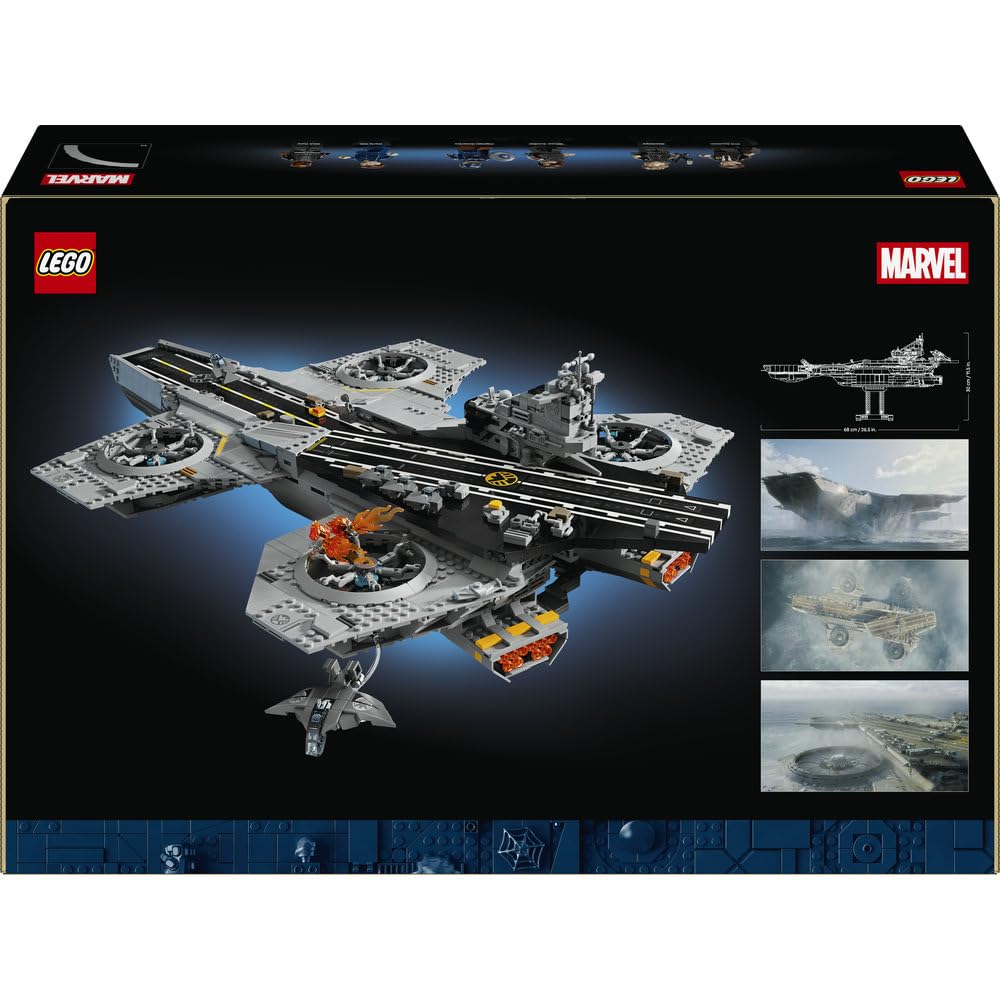LEGO | Marvel Lotniskowiec T.A.R.C.Z.Y. 76354 | Kolekcjonerski zestaw konstrukcyjny, model do ekspozycji, prezent dla fana Marvela, dla mężczyzn i kobiet, 3057 elementów