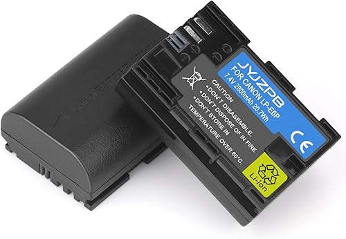 JYJZPB Batería LP-E6P, 2800mAh LP-E6 LP-E6N LP-E6NH LP-E6P Batería para Canon EOS R R5 R6 R7 R8, R5R6 Mark II, EOS 70D 80D 90D, 5D 6D 7D Mark