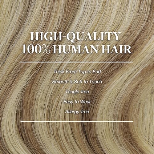 Image of GOO GOO Clip in Hair Extensions Real Human Hair Blonde Remy Extensions