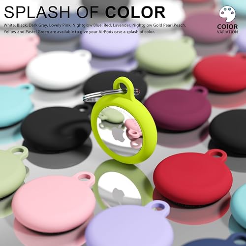 Miniatura 4 de Oakxco Llavero de silicona para Airtag, soporte para Airtag con llavero, cubierta de AirTag lindos accesorios para niños, equipaje, collar de perro