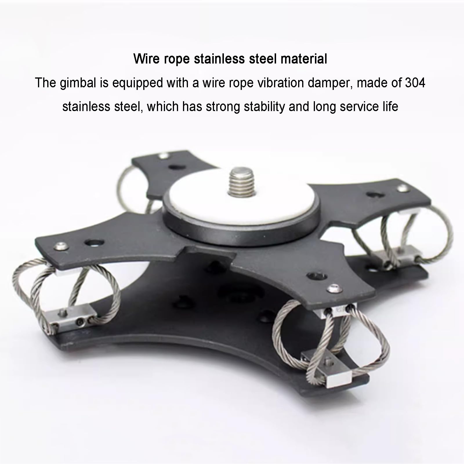 Uchwyt z drutu izolującego wibracje, ręczny stabilizator gimbal, izolator kablowy z drutem ze stali nierdzewnej, nośność do 8,8 kg, do 3-osiowych kamer i gimbali