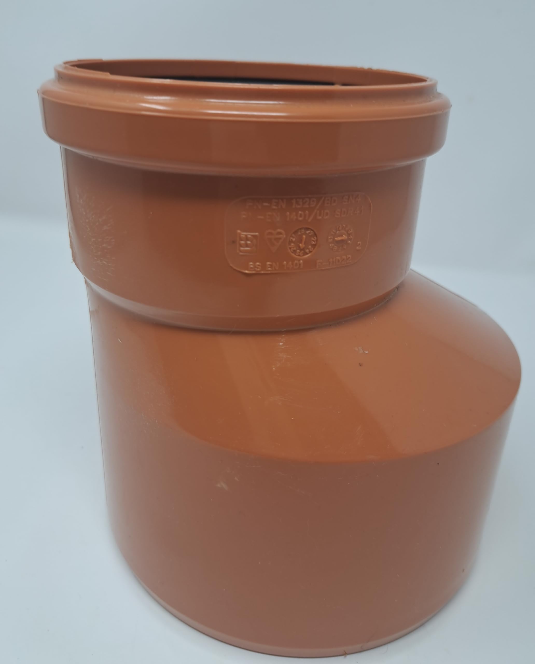 110 mm to 160 mm Push fit adaptor - Reducer - Underground - Brown