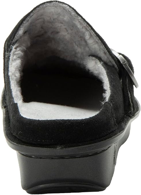 Alegria Women's Brigid Leather Moc Toe Open Back Clog with Heel Cup