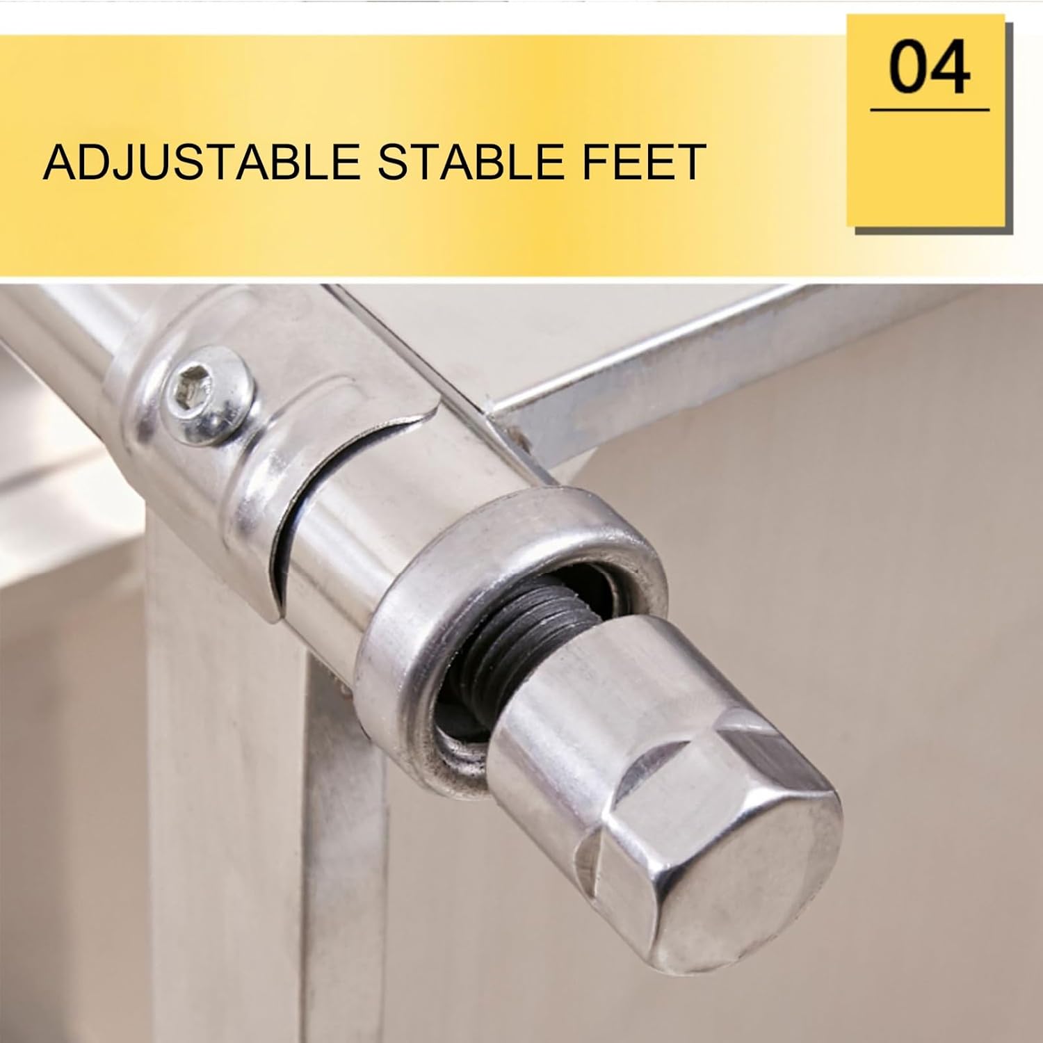 Heavy Duty Stainless Steel Prep Table with Double Tier Overshelf, Commercial Kitchen Workstation for Home, Restaurant & Hotel, 90x60x80cm - Silver