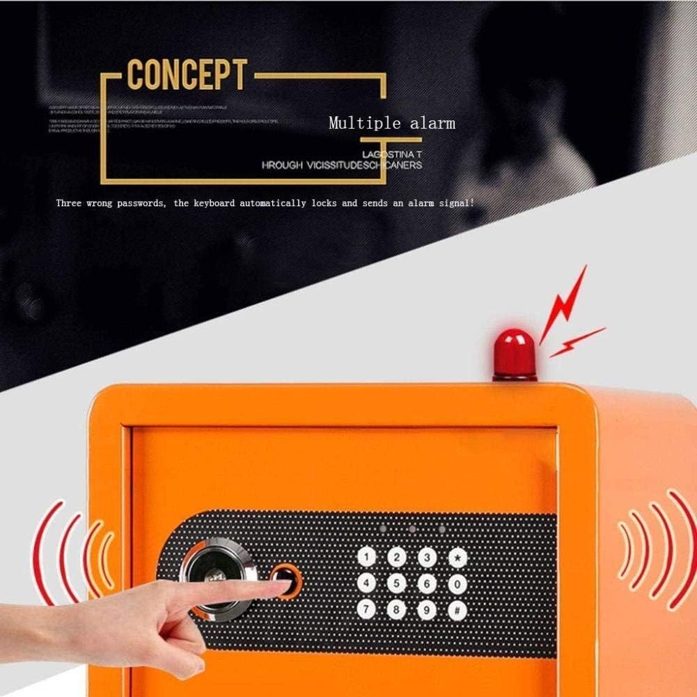 Safe Box Fireproof Waterproof Safe Safe Deposit Box Digital Safes Safety, Cash Safe Box Safebox Waterproof Key Lock, Electronic ge Cabinet Built Includes 2 Emergency Keys- 35X25X25cm for Home