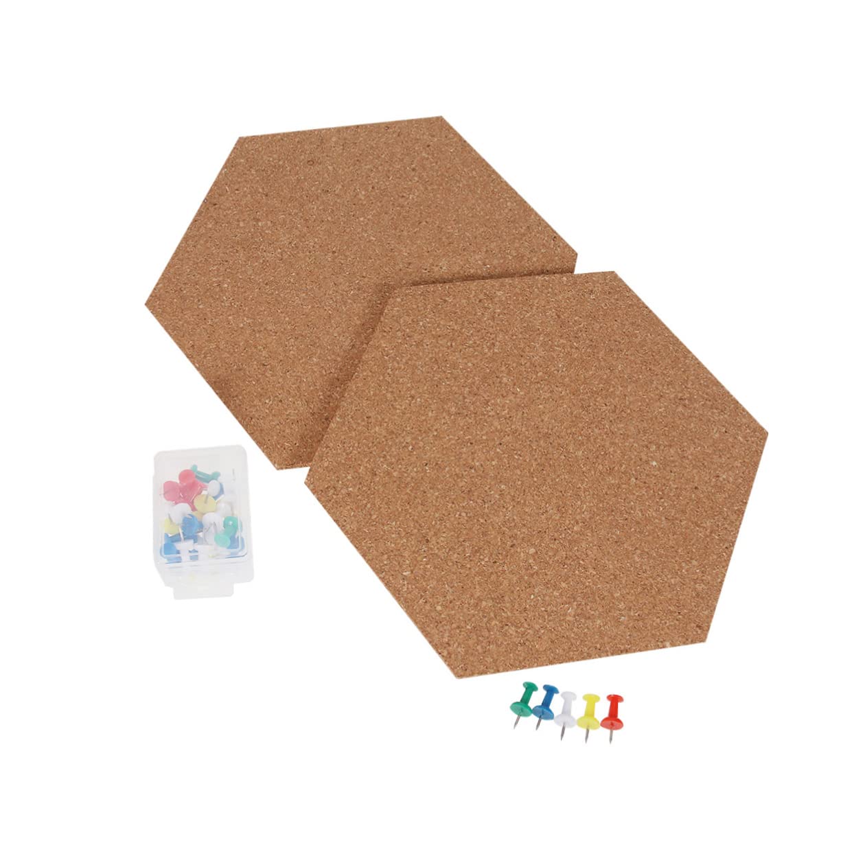 ARTIBETTER 8 Pack Hexagon Cork Boards for Wall Decor Self-Adhesive Cork Sheet Photo Message Board