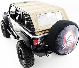 Hot Racing SCX14JST08 J33P 4 Dr Soft Top Tan silver Rod