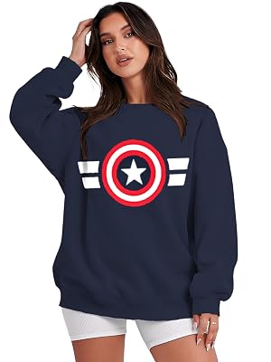 LEOTUDE Women's Loopknit Round Neck Loose Fit Loose Fit Full Sleeve Sweatshirt (GRLW11_BBLL_P_Navy_Blue_2XL)