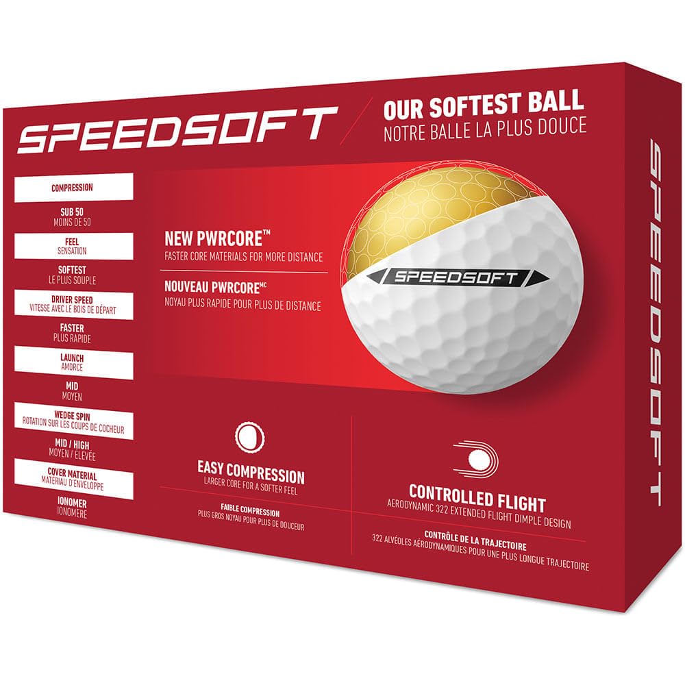 TaylorMade SpeedSoft Golfbälle für Herren, Weiß