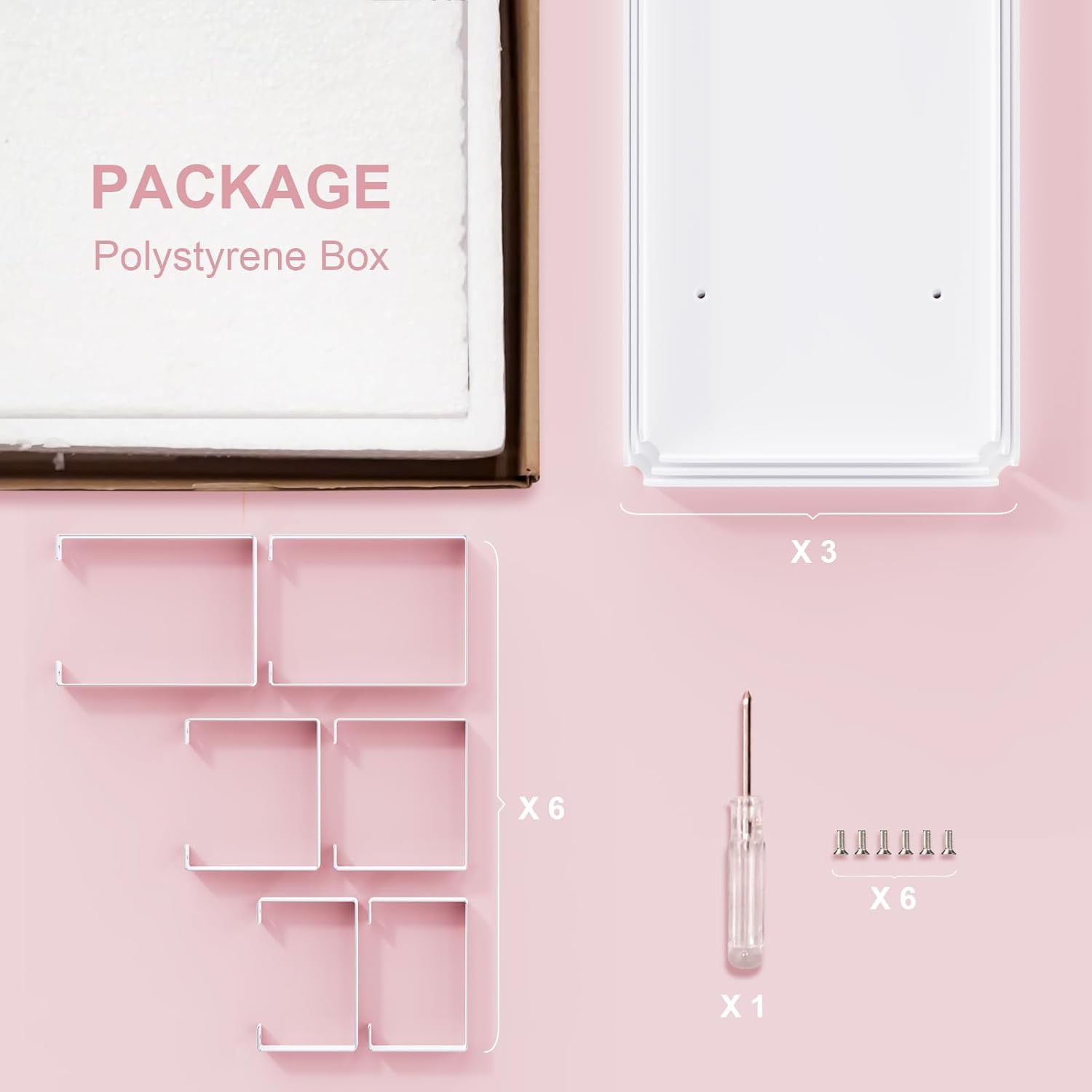 3 Pieces Cupcake Stand Holder, White Acrylic Dessert Table Display Set with Iron Support Legs for Birthday Candy Bar Décor Weddings, Parties Events