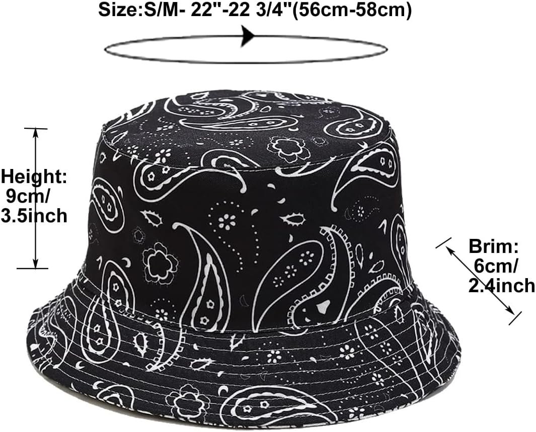 Quanhaigou Bucket Hat for Men Women,Packable Reversible Printed Sun Hats,Fisherman Outdoor Summer Travel Hiking Beach Caps - Image 6