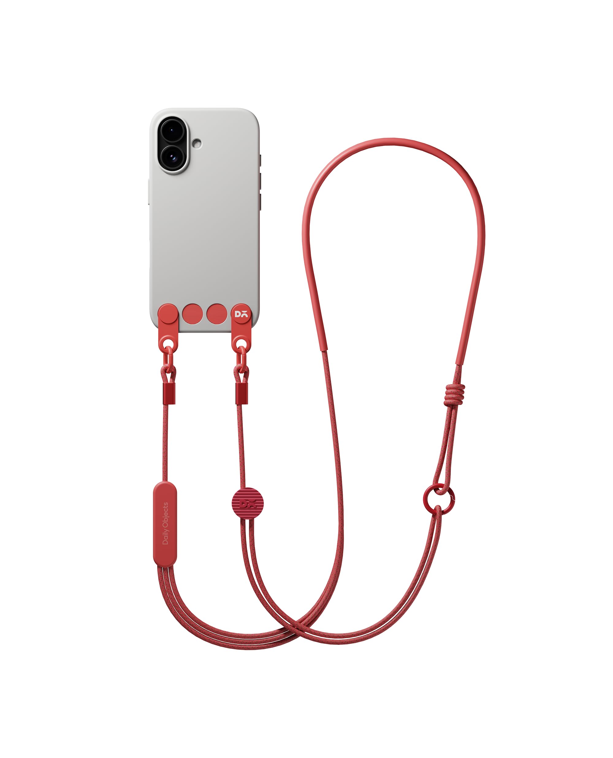 DailyObjects Stack Phone Lanyard | Phone Necklace Comfortable Around The Neck, Compatible with Smartphones | Phone case is not included - Coral Red-image-42