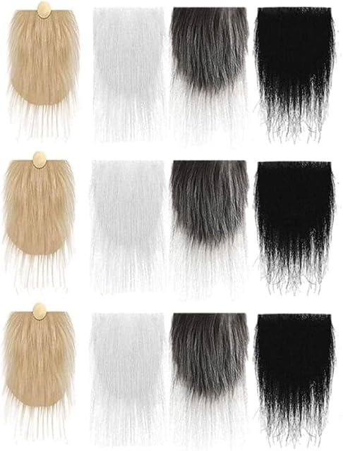 Gnome Beard Faux Fur Fabric Costume Clothing Patches Cosplay Toy Dolls Craft DIY Unfinished Wooden Balls for Gnome Crafting Sewing Costume