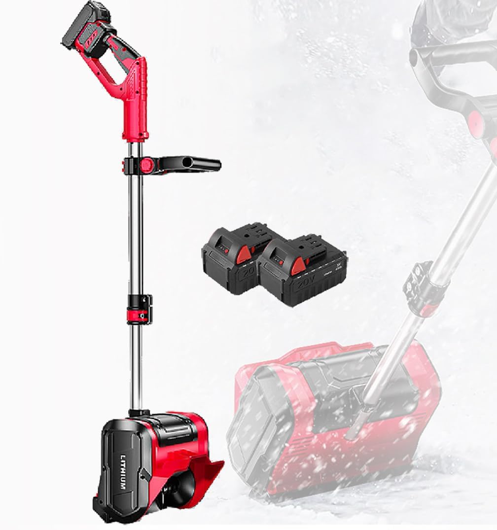 Cordless Snow Shovel, Battery Powered Snow Blower, Rechargeable Snow Thrower 8m Throwing Distance, Auto Electric Snow Shovels