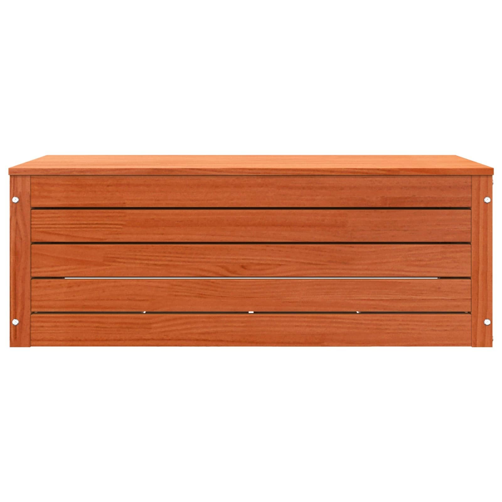 Aufbewahrungsbox aus Massivholz 89x36,5x33 cm Holzkiste mit Tür und Scharnieren robuste Lagerbox Kiefernholz Truhe für Wohnzimmer Flur und Büro Wachsbraun