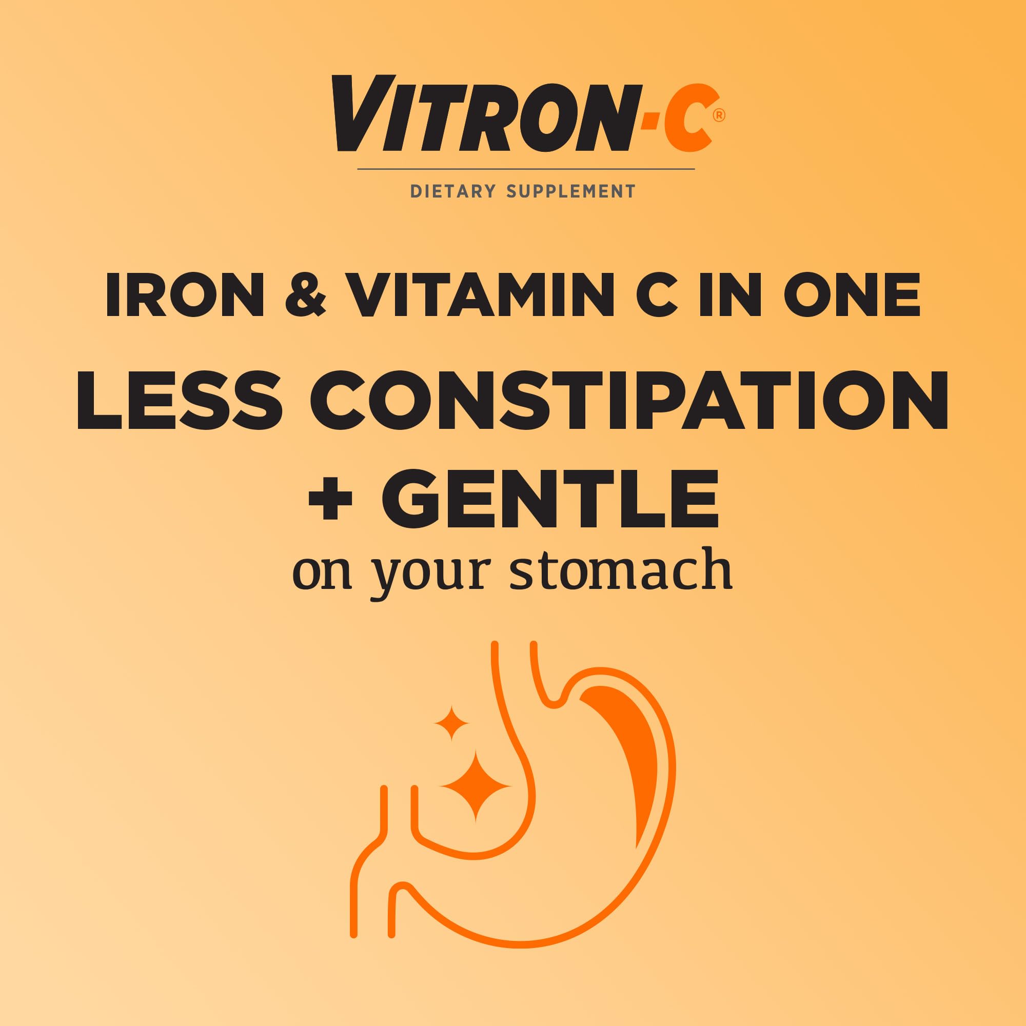 Vitron-C Iron Supplement Plus Vitamin C, Immunity Support, 60 Ct — Amazon image 2