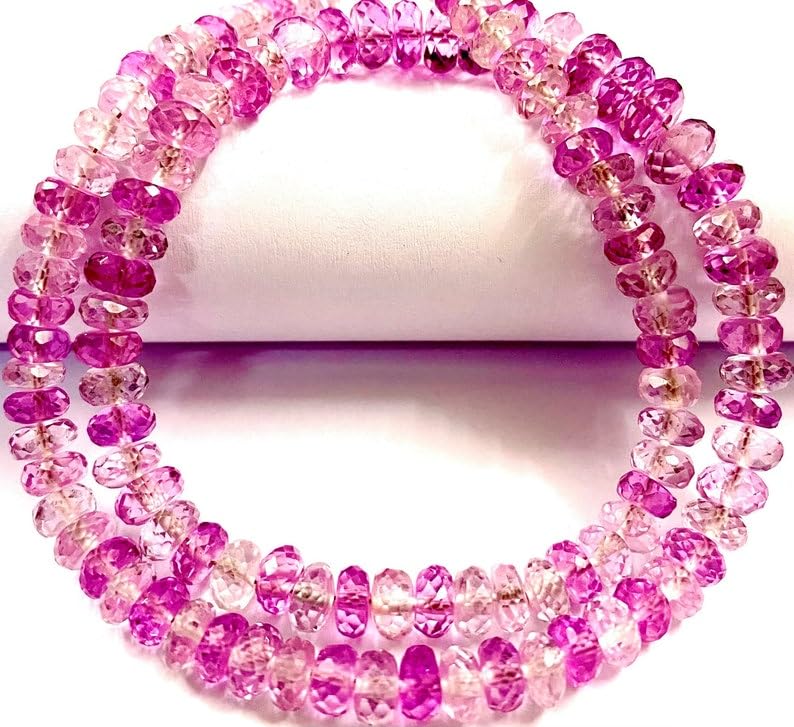 Perles saphir rose naturel de 6-7mm pour concevoir un bijou unique à offrir en cadeau