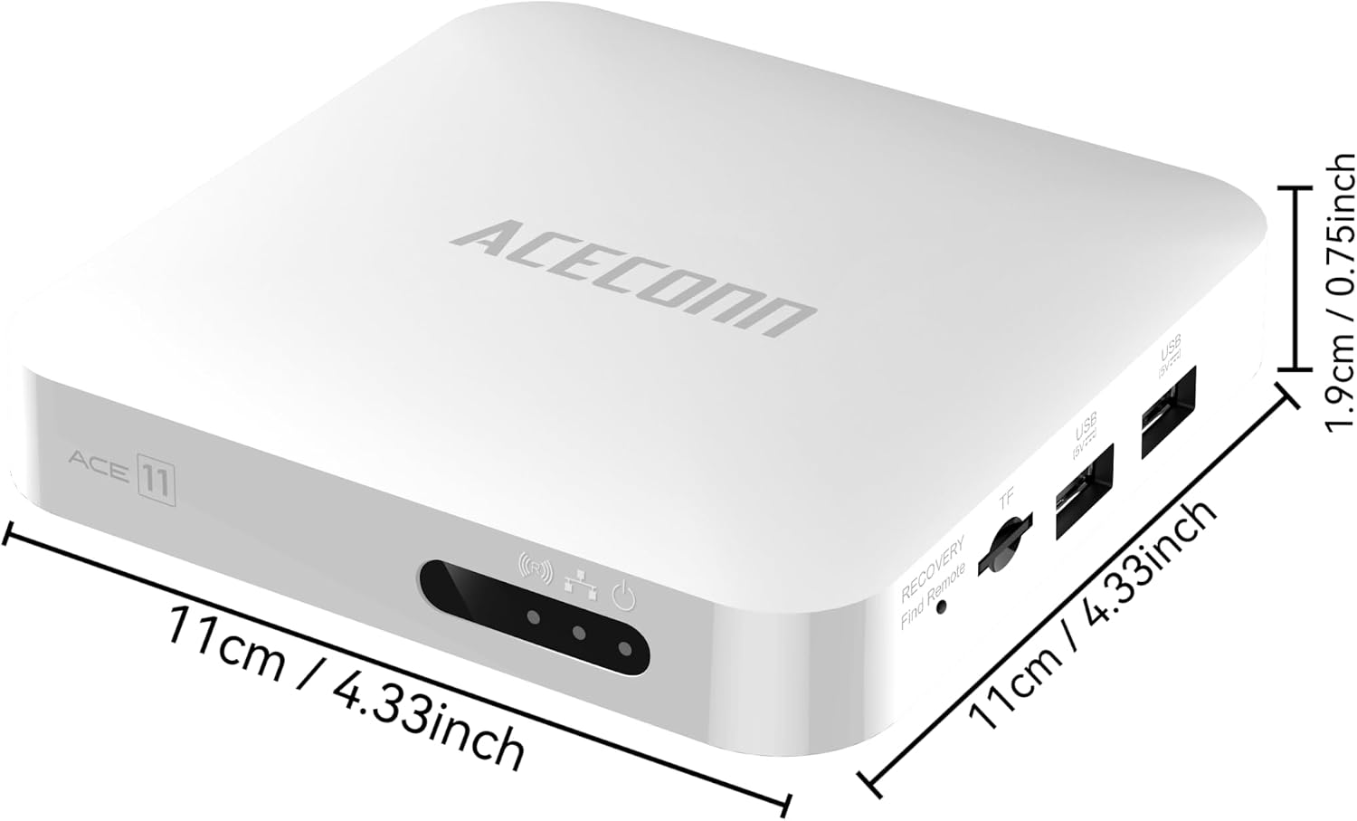 Diagram of the ACECONN Bluetooth Voice Remote Control with labeled buttons