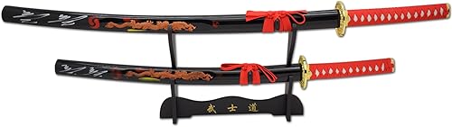 Miniatura 7 de Snake Eye Tactical Clásico hecho a mano | Samurai Sword 2 PC Set viene con soporte de exhibición