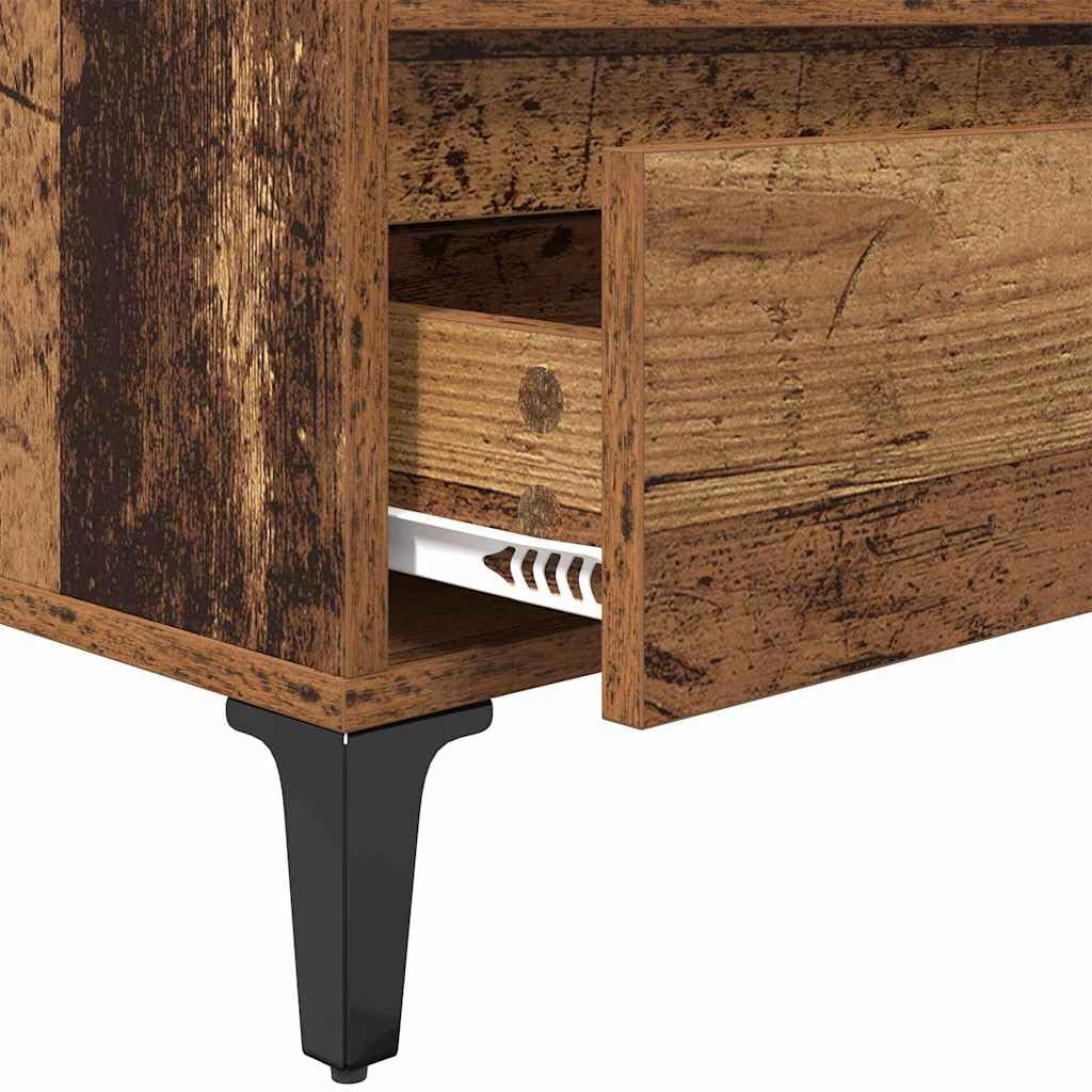 vidaXL Mobile TV con cassetto Legno vecchio 100 x 34,5 x 44,5 cm