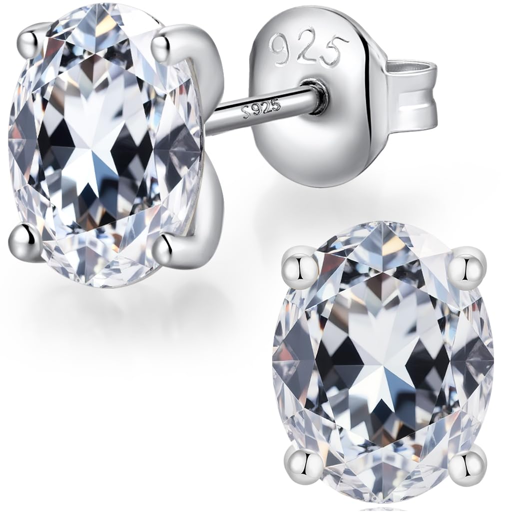 Ohrringe Silber 925 Herren Ohrstecker Silber 925 Männer Herren Damen Diamant Ohrstecker Ohrringe 5mm jiamiaoi