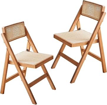 Folding Chair Indoor Vintage Wooden Chair with Adjustable Backrest Folding Chair Backrest Modern Folding Dining Chair Traditional Bohemian Minimalist Wooden Folding Chair Dining Chair Folding set of