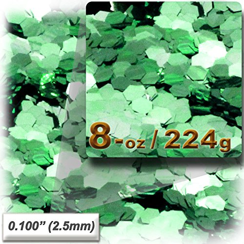 The Crafts Outlet Glitter Powder, 8-Oz/224-G, Fine 0.100In, Light Green #TOP19