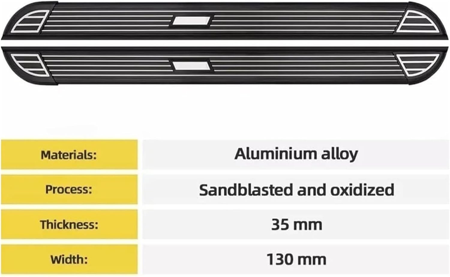 2pcs Compatible with Ford ecosport 2013-2020 Running Boards Side Steps Nerf Bar Aluminium (with Brackets)