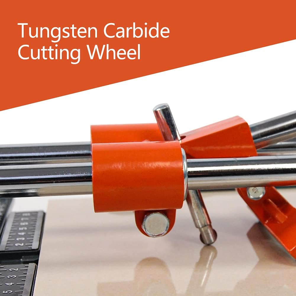 Top Brands Fit Choice 24 Inch Manual Tile Cutter, Professional Porcelain Tile Cutter W/Aluminum Cutting Wheel Removable Scale, Cutting up to 0.55, Anti Skid Rubber Surface, Come W/A Carry Bag (24, Orange)