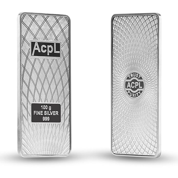 Precious Moments Silver Coin Bar 100 Gram BIS Hallmarked with Gift Box 999 Purity by ACPL (B0CMRJH3PV) Amazon Price History, Amazon Price Tracker
