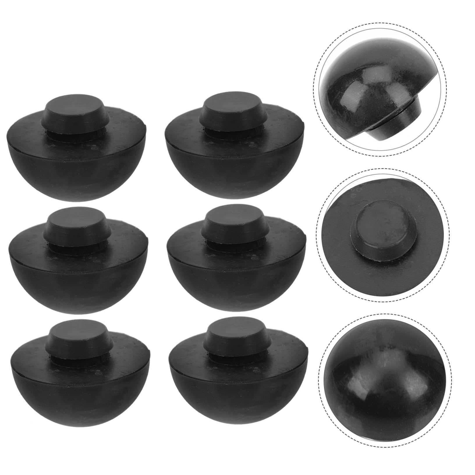 Alasum 6pcs Hollowing Drum Rubber Stopper Yoga Drum Cushion Ethereal Drum Parts Meditation Drum Pads Hand Drum Feet Yoga Accessories Ethereal Drum Support Percussion Simple