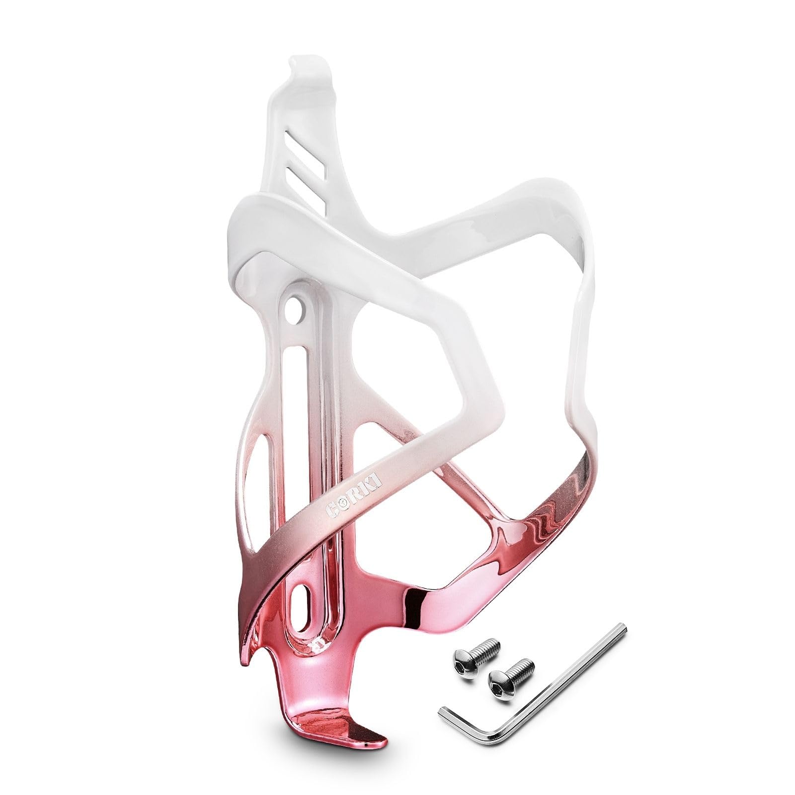 Corki Cycles Heavy Duty Bike Water Bottle Holder, Lightweight Aluminum Cage Shockproof Design for Road Mountain Gravel Bikes, Holds 18-30 oz, 1-Pack