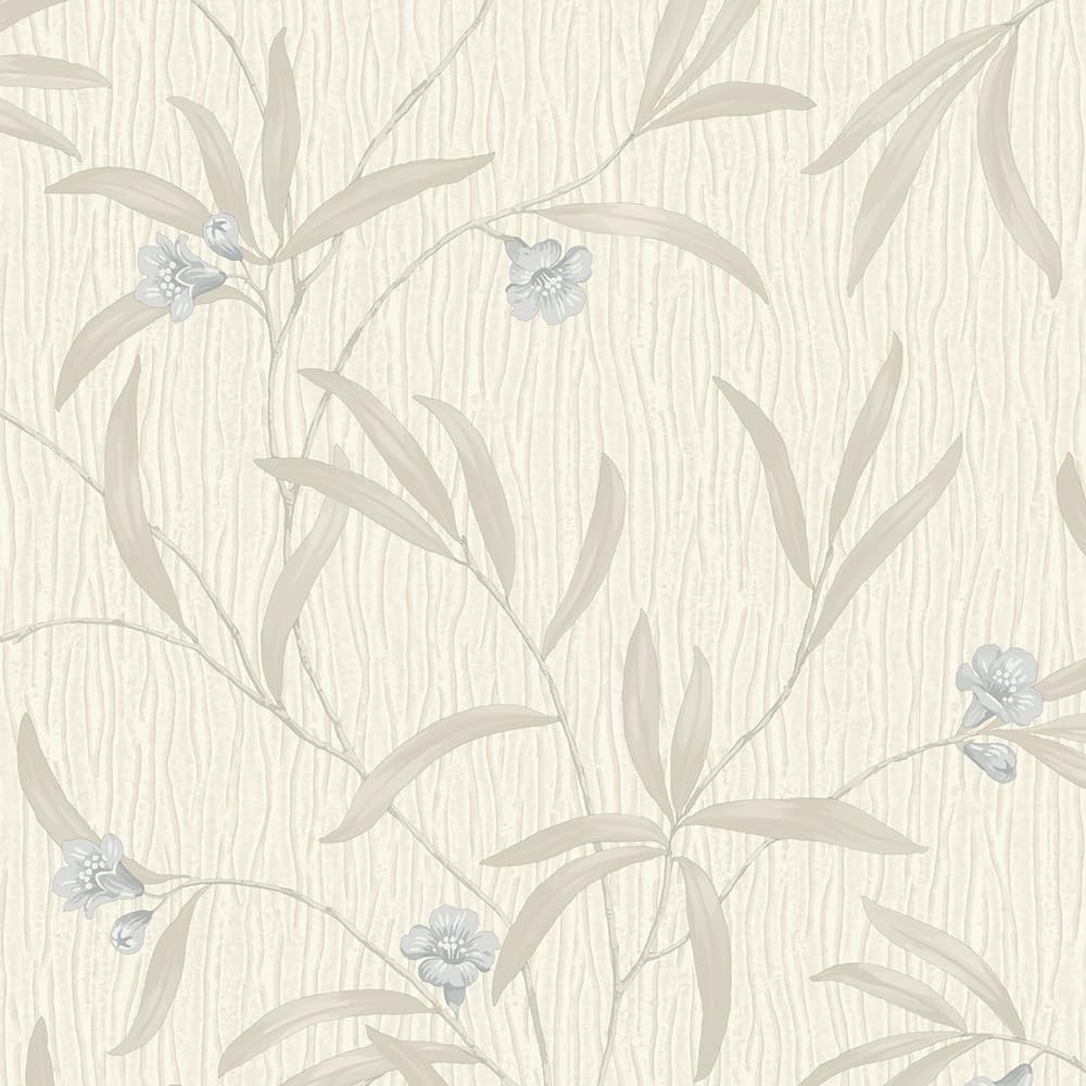 Belgravia Decor Tiffany Flower Textured Wallpaper Blue Black 10m x 53cm