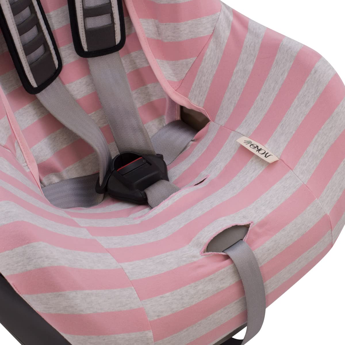JYOKO KIDS Bezug für Auto-Kindersitz ohne Kopfteil, Hergestellt aus extra weicher Baumwolle (Pink Island)