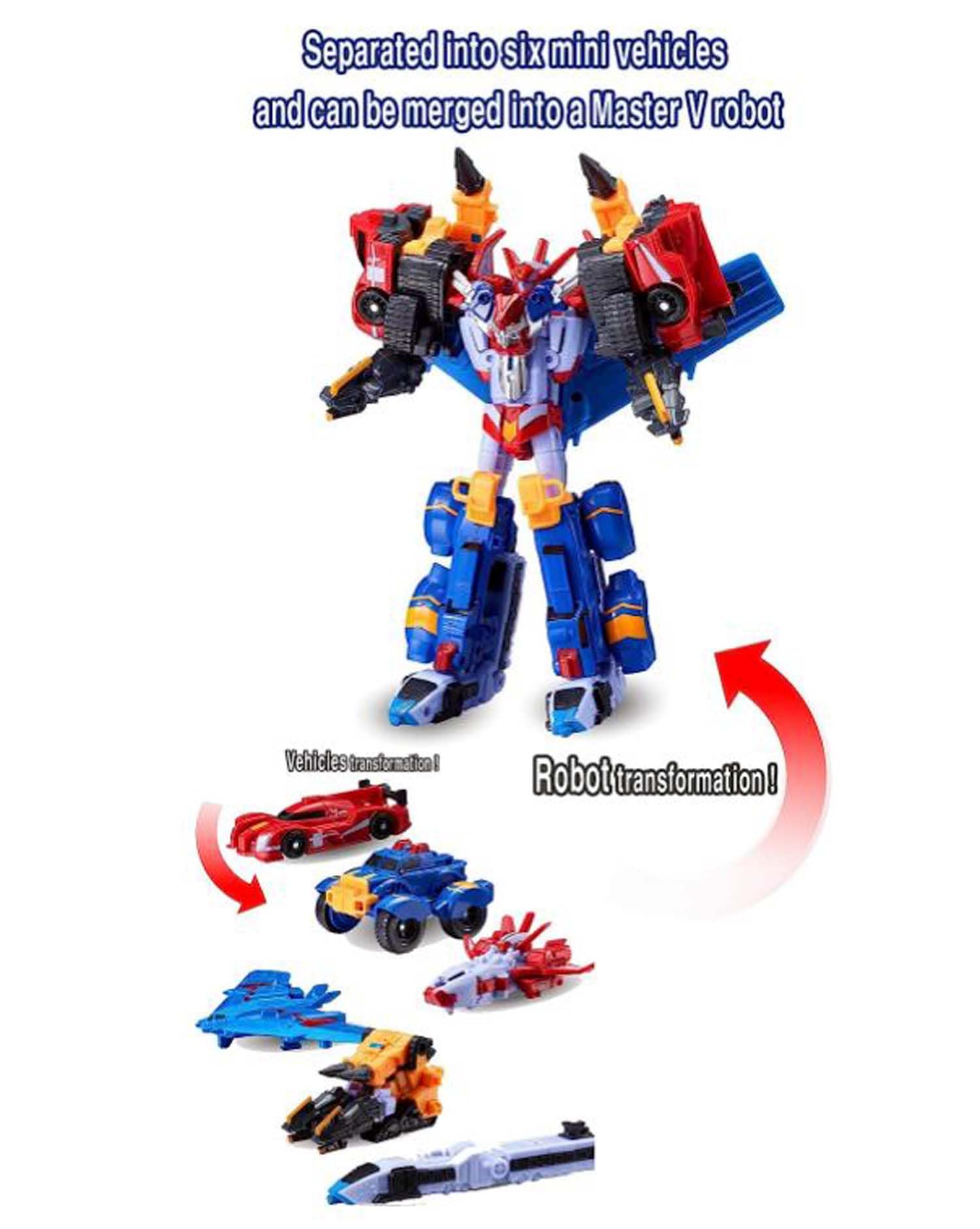 Amazon.co.jp: SSmall YOUNGTOY TOBOT V ミニマスターV 6連動 変形