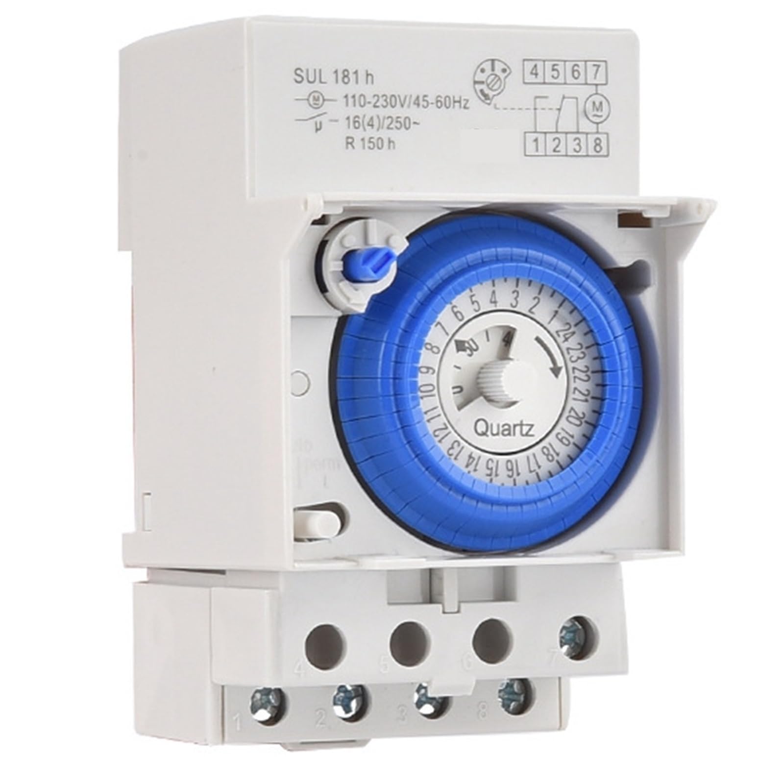 SUL181h Din Rail Analog Mechanical Timer Switch 30 Minutes Programmable AC110V-230V 24 Hours