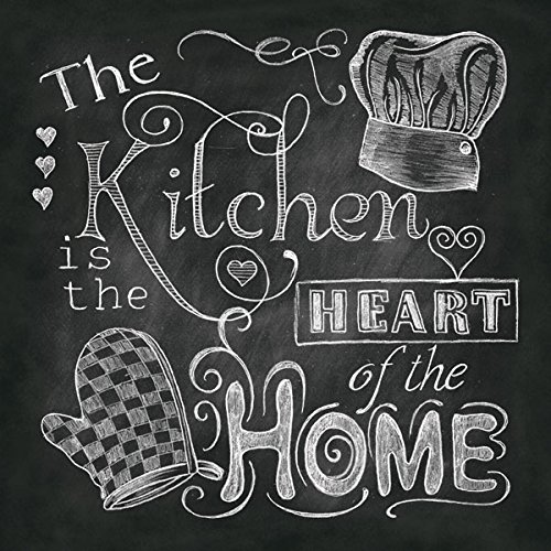Beautiful, Fun, Chalkboard Kitchen Signs; Messy Kitchen, Heart Of The Home, Spice Of Life, And Cook Much; Four 8X8In Mdf Mounted Prints; Ready To Hang! #TOP4