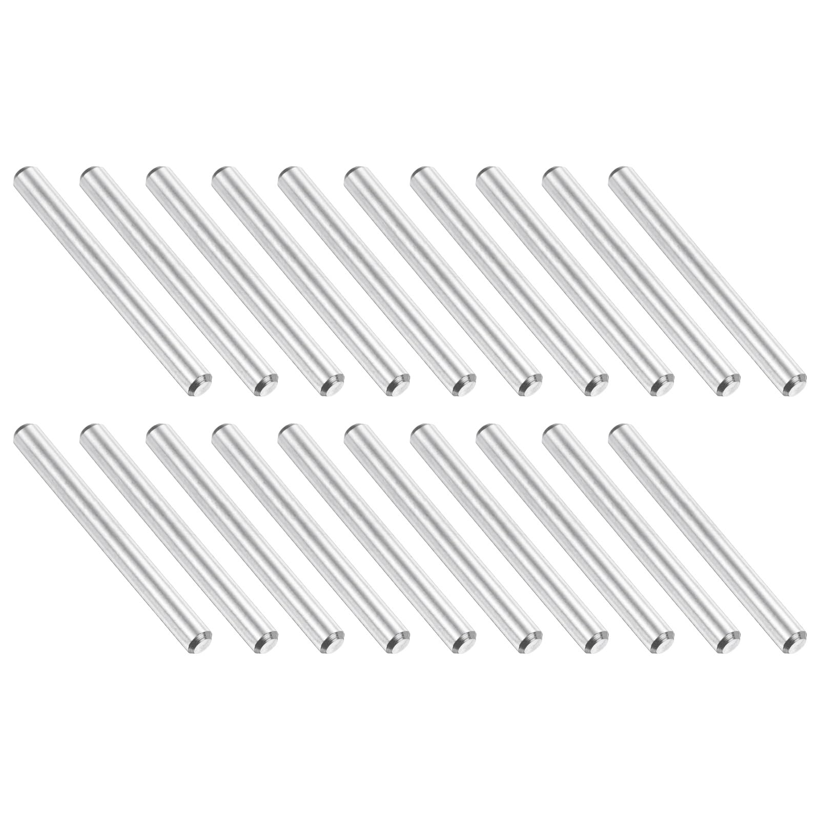 PATIKIL 20 Pcs Marine Grade 316 Stainless Steel Dowel Pins, 3mm x 30mm Round Metal Rods Linear Rail Rod Shaft Solid Bar Stock for Pegs Support Shelves DIY Craft Gear โ image 1