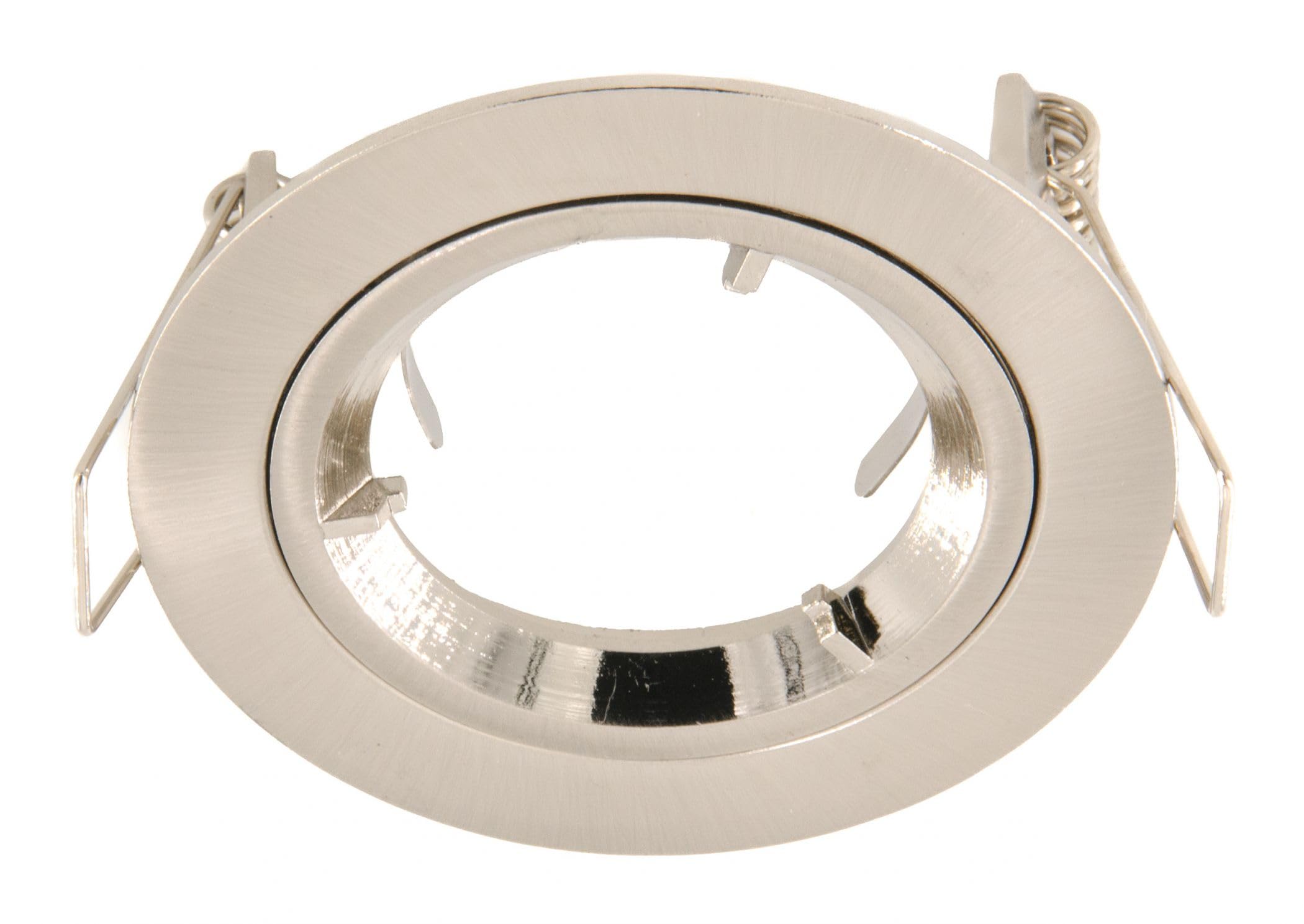 Downlight Silver Fixed Round Brushed Nickel GU10 GUSSZ