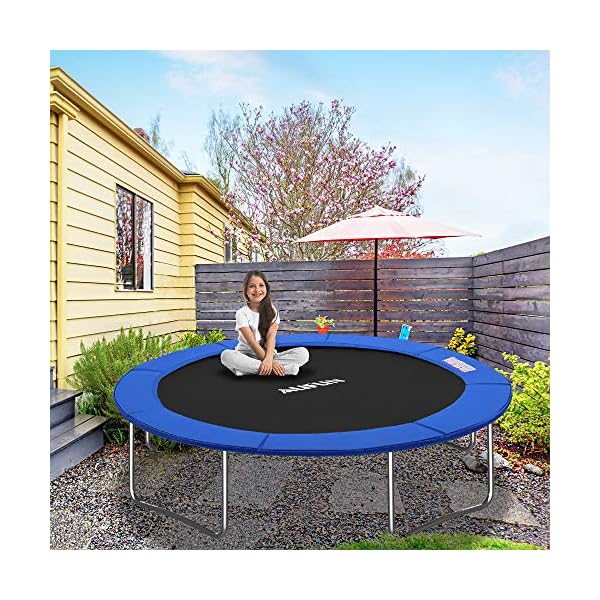 Aufun Couverture de Bord pour Trampoline Diamètre 244/305/366 cm PVC PE Protection de Bord à Ressort pour Trampoline, résistant aux UV, résistant à la déchirure, 30 cm de Large, Bleu/Multicolore 61KbBeTVrKL. SS600