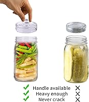 Vista 5 de Eleganttime Paquete de 9 Pesos de Fermentación de Vidrio con Mango de Agarre Fácil, Kit de Pesos Pesados de Fermentación para Frascos Mason de Boca