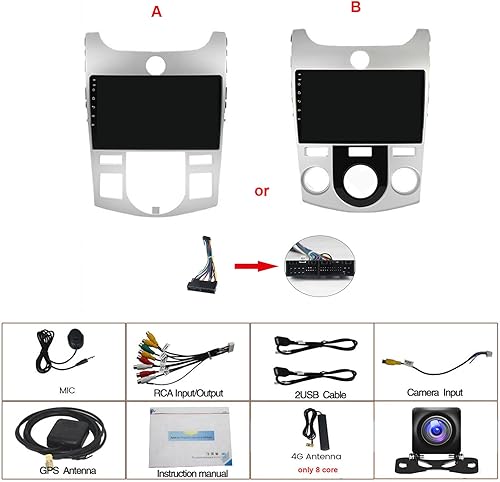 Miniatura 2 de Doble Din Android 12 coche estéreo 9 pulgadas pantalla táctil coche radio para Kia Forte Cerato 2008  2013 navegación GPS reproductor MP5 con AHD