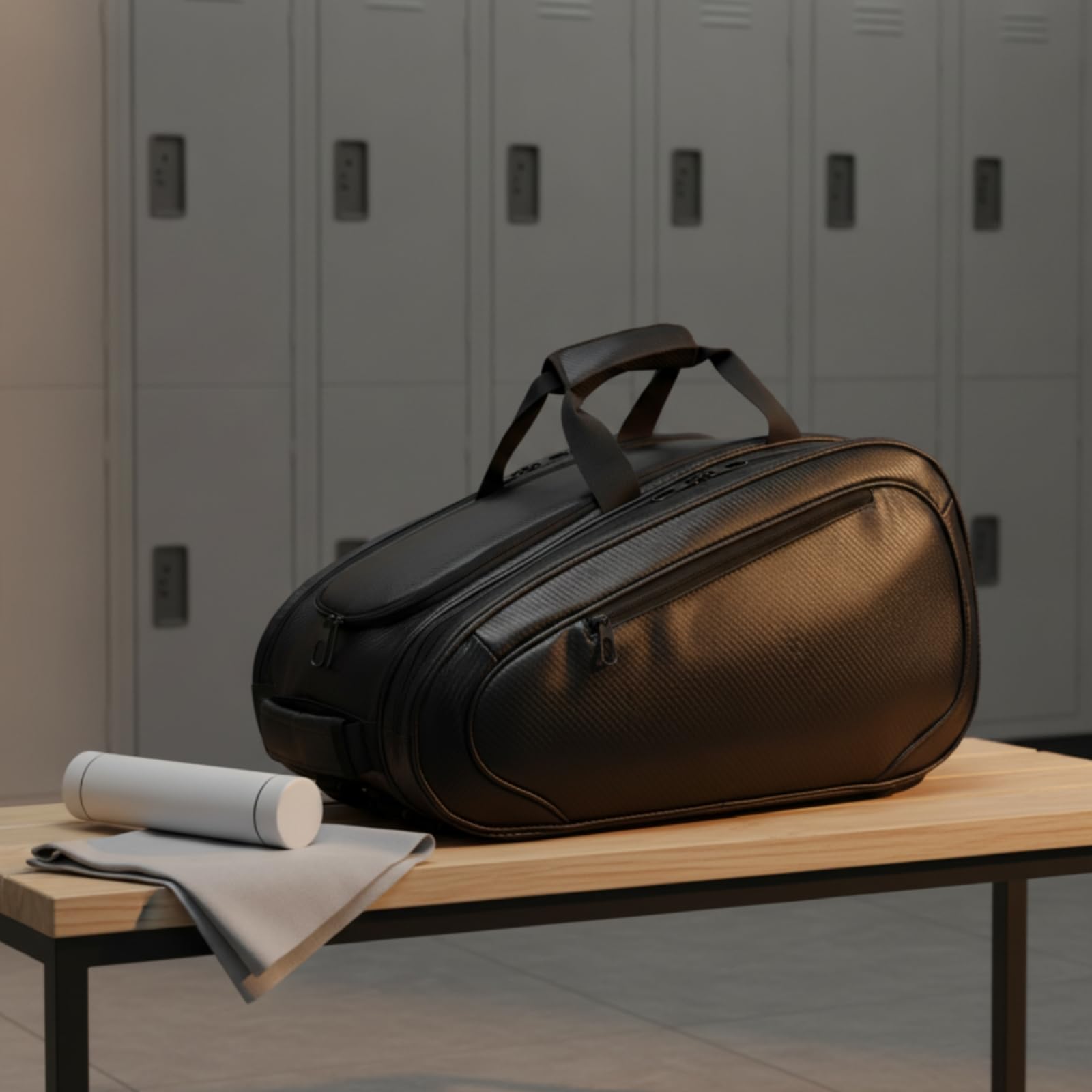 Colcolo Outdoor Sports Carrier Bolsa Deportiva Mochila Bandolera Maletín Deportivo con Diseño Multifuncional y Acceso Rápido Material Cuero Adecuado para Pádel Gimnasio Viajes
