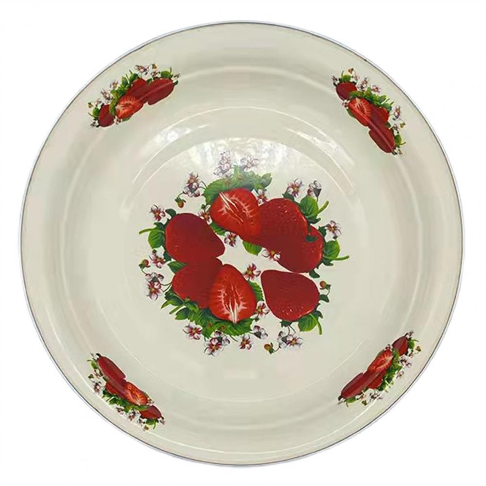 Plato Llano de Porcelana de Gran Capacidad con diseño Floral, Elegante, para Servir Aperitivos, esmaltado, para Cocina, 1 Unidad (2 Unidades)