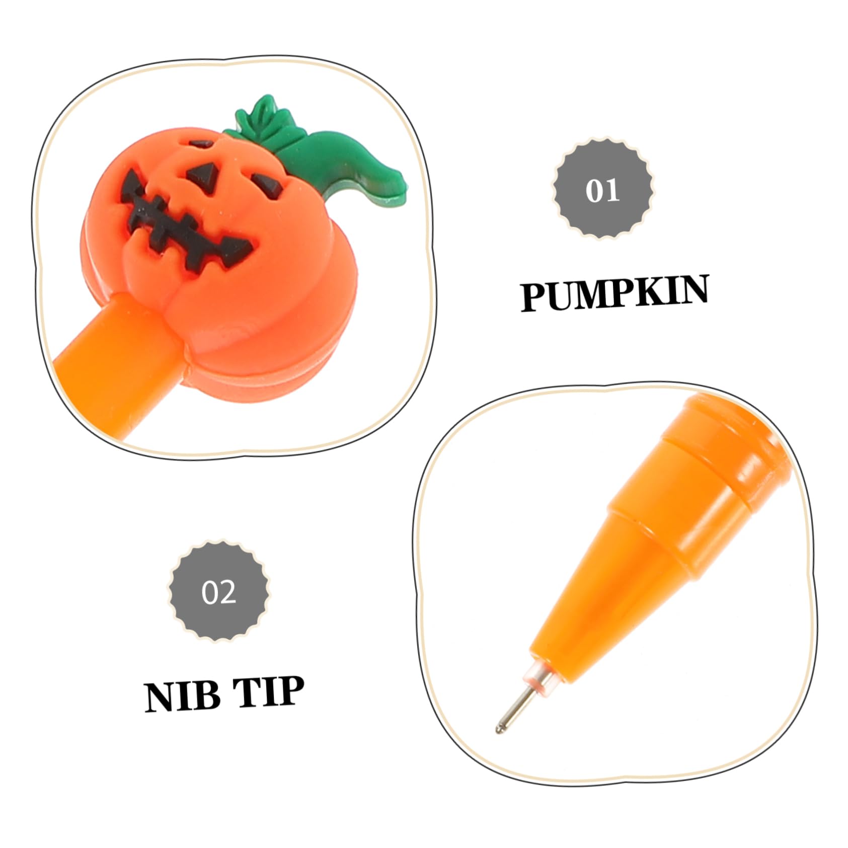 Operitacx 120pièces Stylos à Encre Gel Cartoon Citrouille Pour Étudiants Fournitures Scolaires Et De Fête Halloween