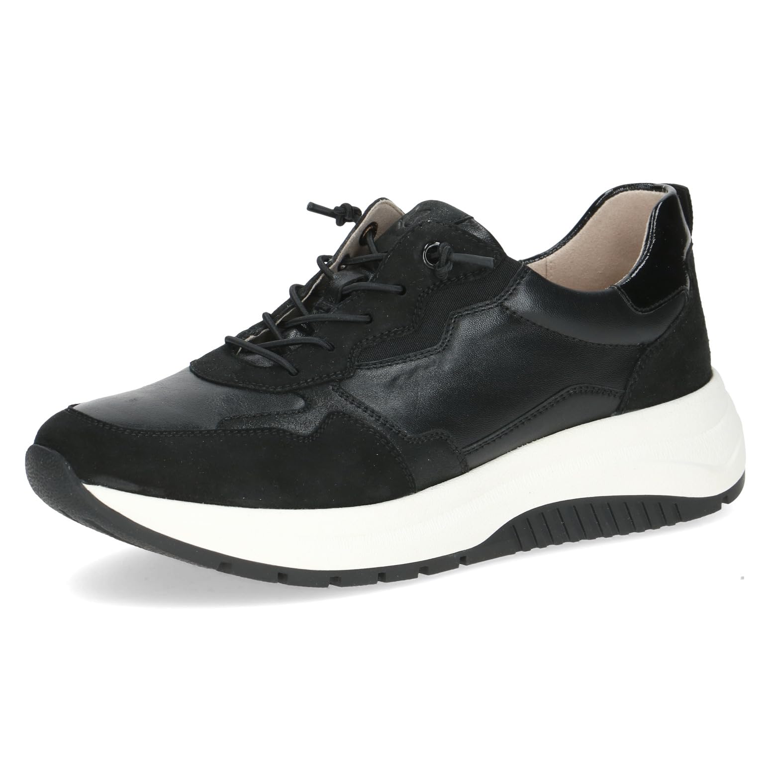CAPRICE Women's Flat Sneakers, Black (Black Comb), 6.5 UK
