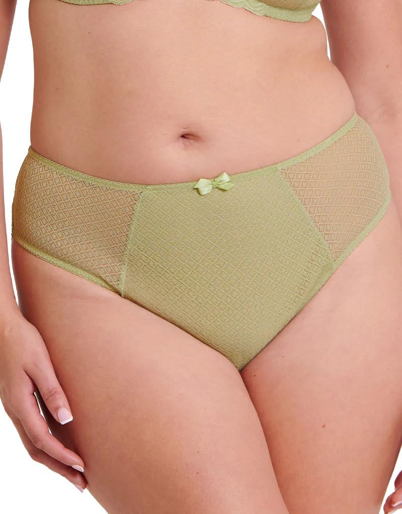 Flirtelle Brazilian Brief Viola Geo Womens Ladies Underwear Knickers Lingerie Soft Sage Size S-2XL